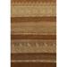 Contemporary Brown Gabbeh Kashkoli Area Rug Hand-knotted Wool Carpet - 4'1" x 6'1"
