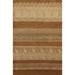 Striped Gabbeh Kashkoli Area Rug Hand-knotted Contemporary Wool Carpet - 4'2" x 6'3"