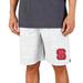 Men's Concepts Sport White/Charcoal NC State Wolfpack Throttle Knit Jam Shorts