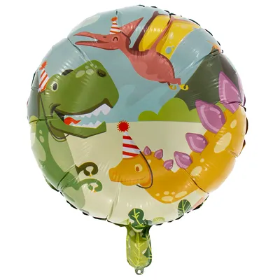 Folienballon Dinos, 45 cm Ø