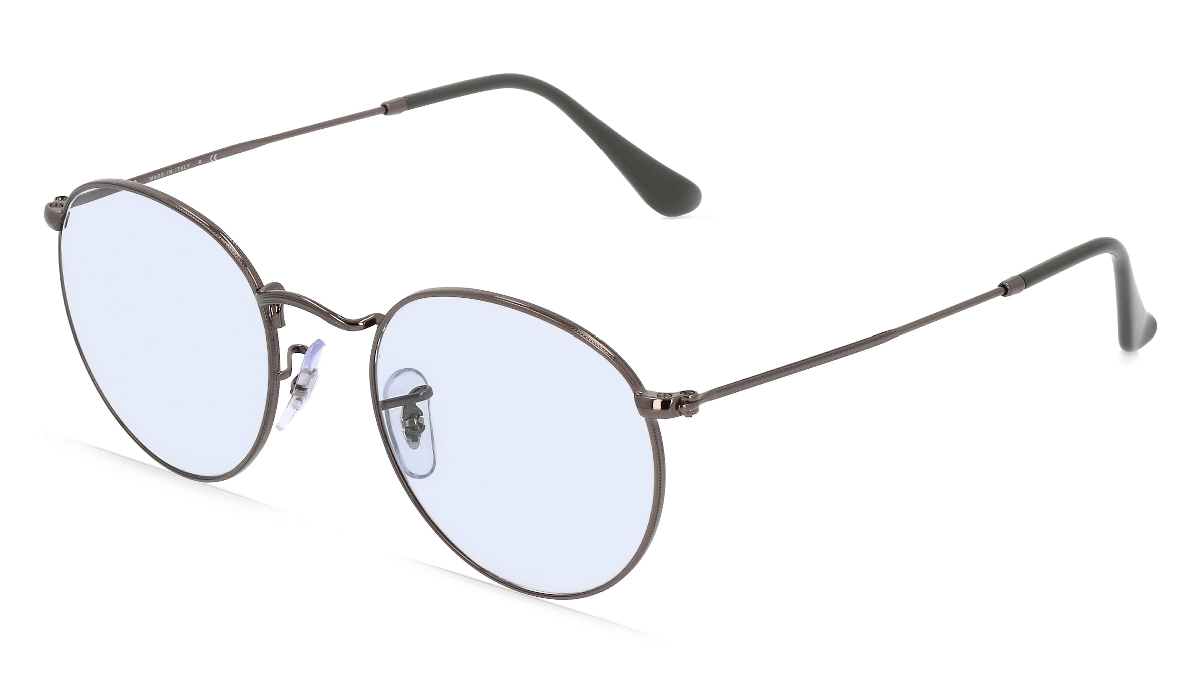 Ray-Ban RB 3447 ROUND METAL Herren-Sonnenbrille Vollrand Rund Metall-Gestell, grau