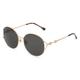 Gucci GG1017SK Damen-Sonnenbrille Vollrand Rund Metall-Gestell, gold