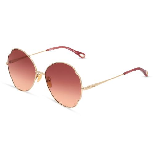 Chloé CH0093S Damen-Sonnenbrille Vollrand Butterfly Metall-Gestell, gold