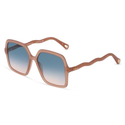 Chloé CH0086S Damen-Sonnenbrille Vollrand Eckig Bio-Acetat-Gestell, gelb