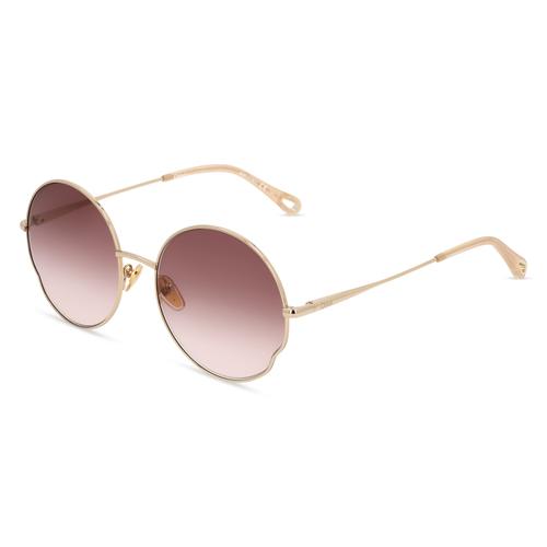 Chloé CH0095S Damen-Sonnenbrille Vollrand Oval Metall-Gestell, gold