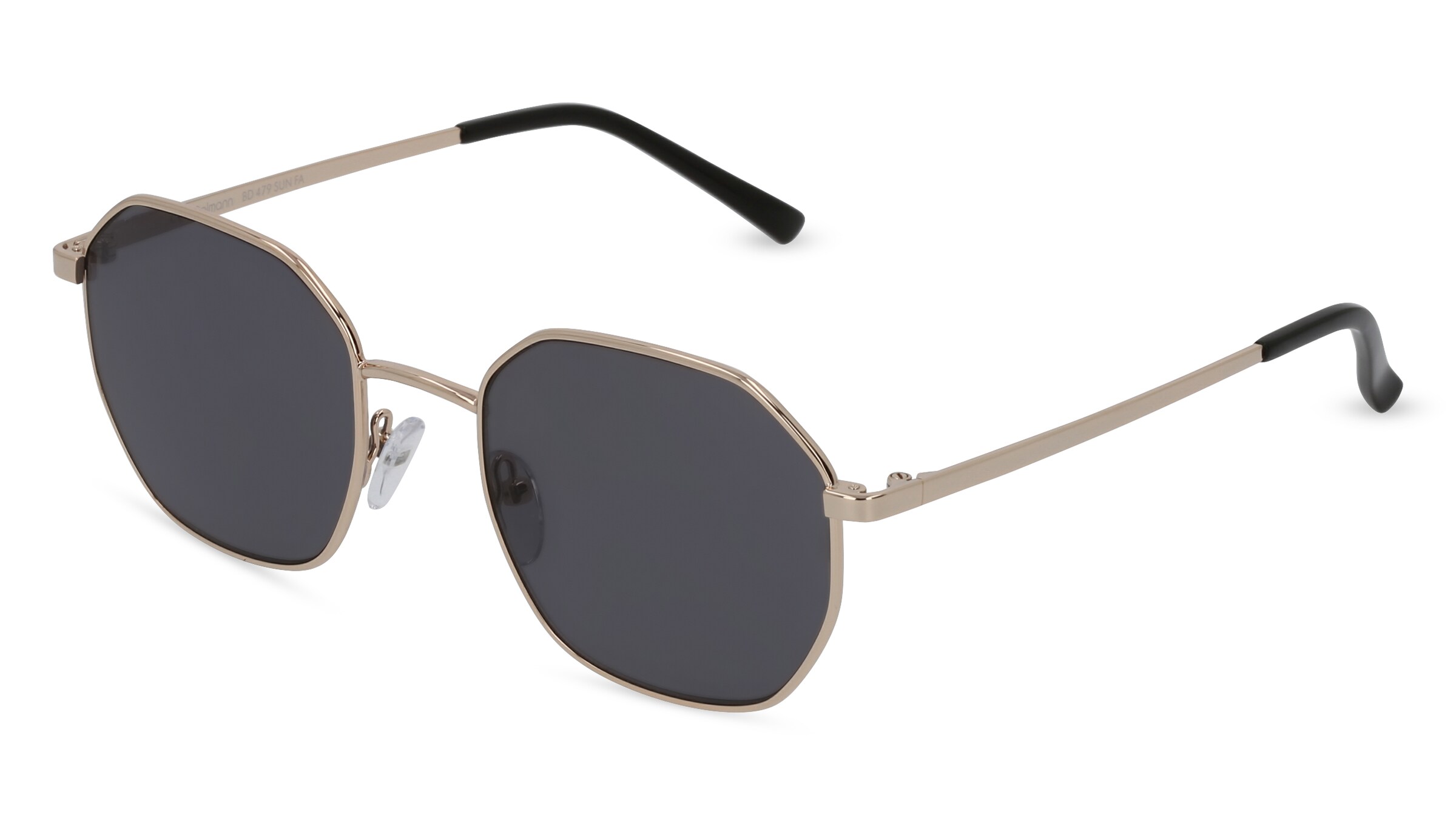 Fielmann BD 479 SUN FA Unisex-Sonnenbrille Vollrand Geometrisch Edelstahl-Gestell, gold
