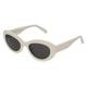 Fielmann LN 017 SUN FA Damen-Sonnenbrille Vollrand Oval Acetat-Gestell, weiß