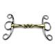 OTTE Double Jointed Elevator Horse Bit with German Silver mouthpiece and Lozenge Snaffle (6.5")