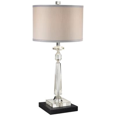 Vienna Full Spectrum Table Floor Lamps, Rolland Brass And Crystal Column Table Lamps