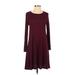 Old Navy Casual Dress - A-Line: Burgundy Solid Dresses - Women's Size X-Small