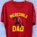 Disney Shirts | Disney Incredible Dad T-Shirt Red- Size Xl Nwt | Color: Red/Yellow | Size: Xl