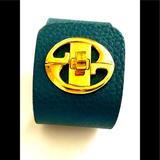 Gucci Accessories | Gucci Cuff Leather Bracelet | Color: Green | Size: Os