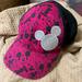 Disney Accessories | Disney Minnie Mouse Baseball Hat | Color: Black/Pink | Size: Size Small