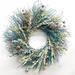 Dried Flowers and Wreaths LLC Dried Ocean Floors 22" Floral Wreath in Blue/Gray/Indigo | 22 H x 22 W x 5 D in | Wayfair 1101