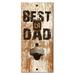 Fan Creations Best Dad Bottle Opener Wood in Brown | 12 H x 5.5 W x 0.75 D in | Wayfair S1077-Los Angeles FC