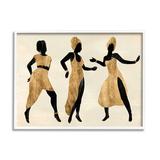 Stupell Industries Powerful Women Dancing African Glam Fashion Black Beige Canvas in Brown | 11 H x 14 W x 2 D in | Wayfair ae-541_wfr_11x14