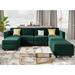 Latitude Run® Chanaye 116.6" Velvet Modular Upholstered Sectional Sofa 8-Pieces Modern Storage Couch Velvet in Green | Wayfair