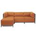 The Twillery Co.® Parnassus Patio Sectional w/ Cushions Metal in Brown | 30 H x 95.5 W x 63 D in | Wayfair LATT7203 39174366