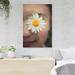 Red Barrel Studio® White & Yellow Daisy Flower On A Girl"s Eye - 1 Piece Rectangle Graphic Art Print On Wrapped Canvas in White/Yellow | Wayfair