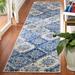 Blue/White 108 x 24 x 0.31 in Indoor Area Rug - Canora Grey Brentwood 806 Area Rug In Ivory/Blue | 108 H x 24 W x 0.31 D in | Wayfair