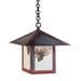 Arroyo Craftsman Evergreen 17 Inch Tall 1 Light Outdoor Hanging Lantern - EH-16HF-RM-S