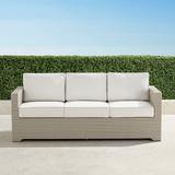 Small Palermo Sofa with Cushions in Dove Finish - Rain Aruba, Standard - Frontgate