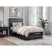 Oxford Twin Bed with Footboard and Twin Trundle in Espresso