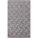 Contemporary Geometric Moroccan Area Rug Hand-knotted Wool Carpet - 5'2" x 8'0"