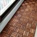 Modern 12" x 12" Square Acacia Wood Interlocking Flooring Tiles Checker Pattern Pack of 10 Tiles
