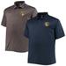 Men's Navy/Charcoal Milwaukee Brewers Big & Tall Two-Pack Polo Set