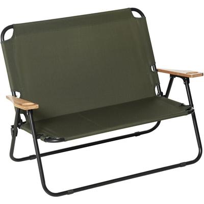 Campingstuhl 2-Sitzer klappbar bis 160 kg Grün 141 x 67 x 80 cm - Grün - Outsunny