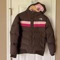 The North Face Jackets & Coats | Girls’ North Face Brown 550 Goose Down Coat, Size Large | Color: Brown/Pink | Size: Lg