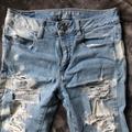 American Eagle Outfitters Jeans | American Eagle Acid Wash Distressed Denim | Color: Blue | Size: 4