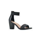 Women's White Mountain Backer Heeled Sandal by White Mountain in Black Smooth (Size 11 M)