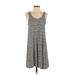 H&M Casual Dress: White Stripes Dresses - Women's Size Small