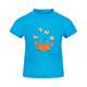 Color Kids - Badeshirt Funny Crab In Cyan Blue, Gr.74