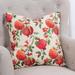 Red Pomegranate Cotton Embroidered Pillow Cover