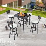 Patio Festival 4-Person Outdoor Bar Height Bistro Dining Set