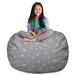 Kids Bean Bag Chair Cover Stuffed Animal Storage or Toy Organizer