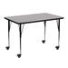 Mobile 30''W x 48''L Thermal Laminate Activity Table - Adjustable Legs
