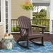 Polytrends Laguna Seashell Poly All Weather Patio Rocking Chair