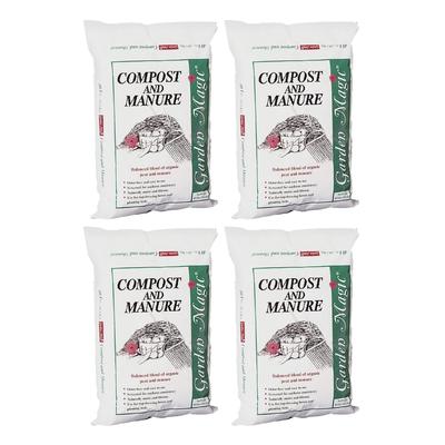Michigan Peat 5240 Lawn Garden Compost and Manure Blend, 40 Pound Bag (4 Pack) - 640