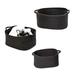 3pc Cotton Coil Baskets, Black