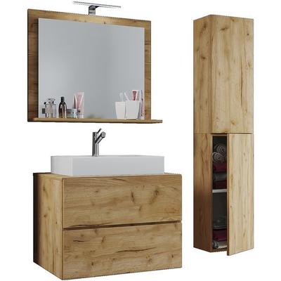 VCM Morgenthaler 4-tlg. Badmöbel-Set »Lendas L« 80 cm braun