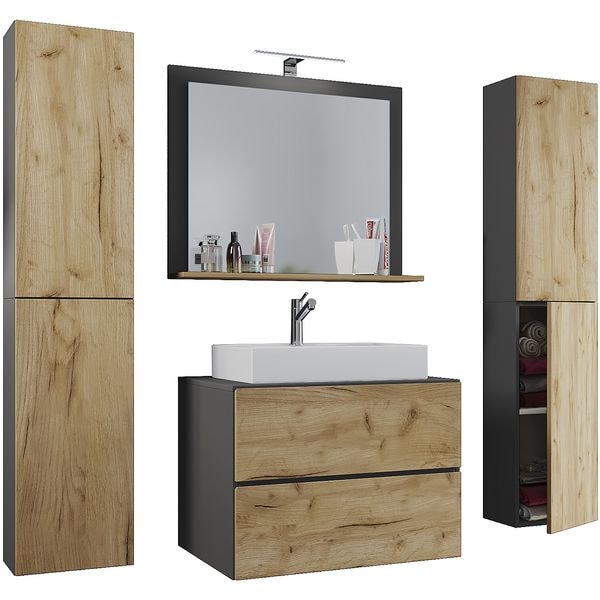 VCM Morgenthaler 5-tlg. Badmöbel-Set »Lendas XL« 60 cm grau Image