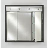 Afina Signature Triple Door Medicine Cabinet w/ Lights in Gray | 34" x 38" | Wayfair TD/LC3834RARSSV