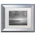 Trademark Fine Art End of the Pier Framed Photographic Print Canvas, Wood in Black/White | 11" H x 14" W x 0.5" D | Wayfair MFG0016-S1114MF