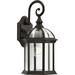 Progress Lighting 1-Light Traditional Clear Glass Outdoor Wall Lantern Aluminum/Glass/Metal in Brown | 15.5 H x 8.12 W x 7.87 D in | Wayfair