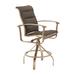 Tropitone Ovation Padded Sling Outdoor Barstool in Gray/Brown | 48.5 H x 25 W x 29.5 D in | Wayfair 880627PS_28_SNR_Cape Cove_Cape Cove