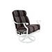 Tropitone Montreux Patio Chair w/ Cushion, Granite in White/Black/Brown | 41 H x 31.5 W x 35 D in | Wayfair 720211SSA_SNO_Peyton Granite